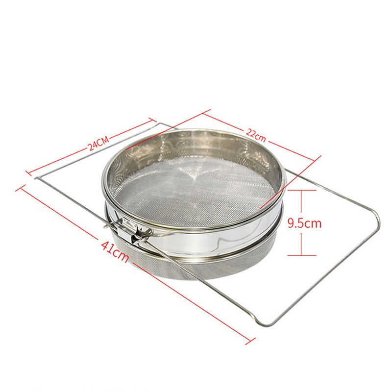 Thumbnail: Double-Deck Stainless Steel Honey Strainer Double Screen Sieve Stainless Steel