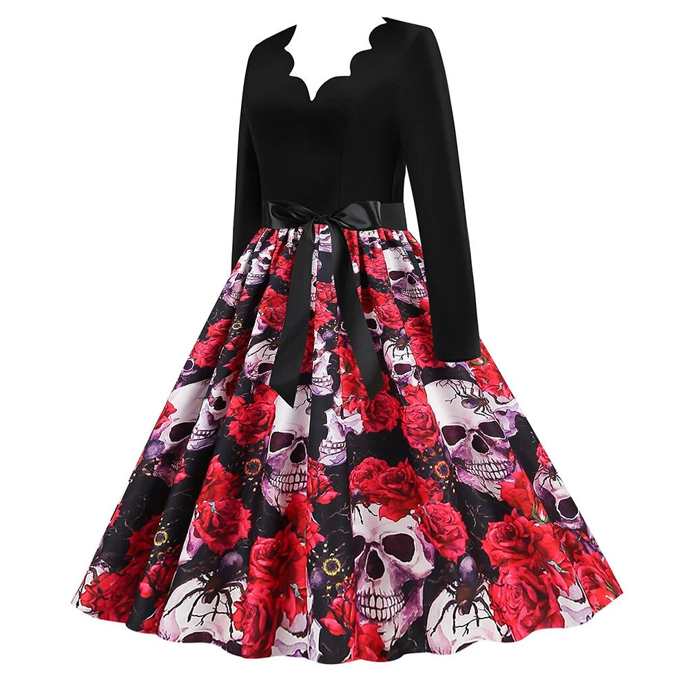 Thumbnail: Plus Size Halloween Dress for Women Clothing 2023 Oversized Winter Long Sleeve