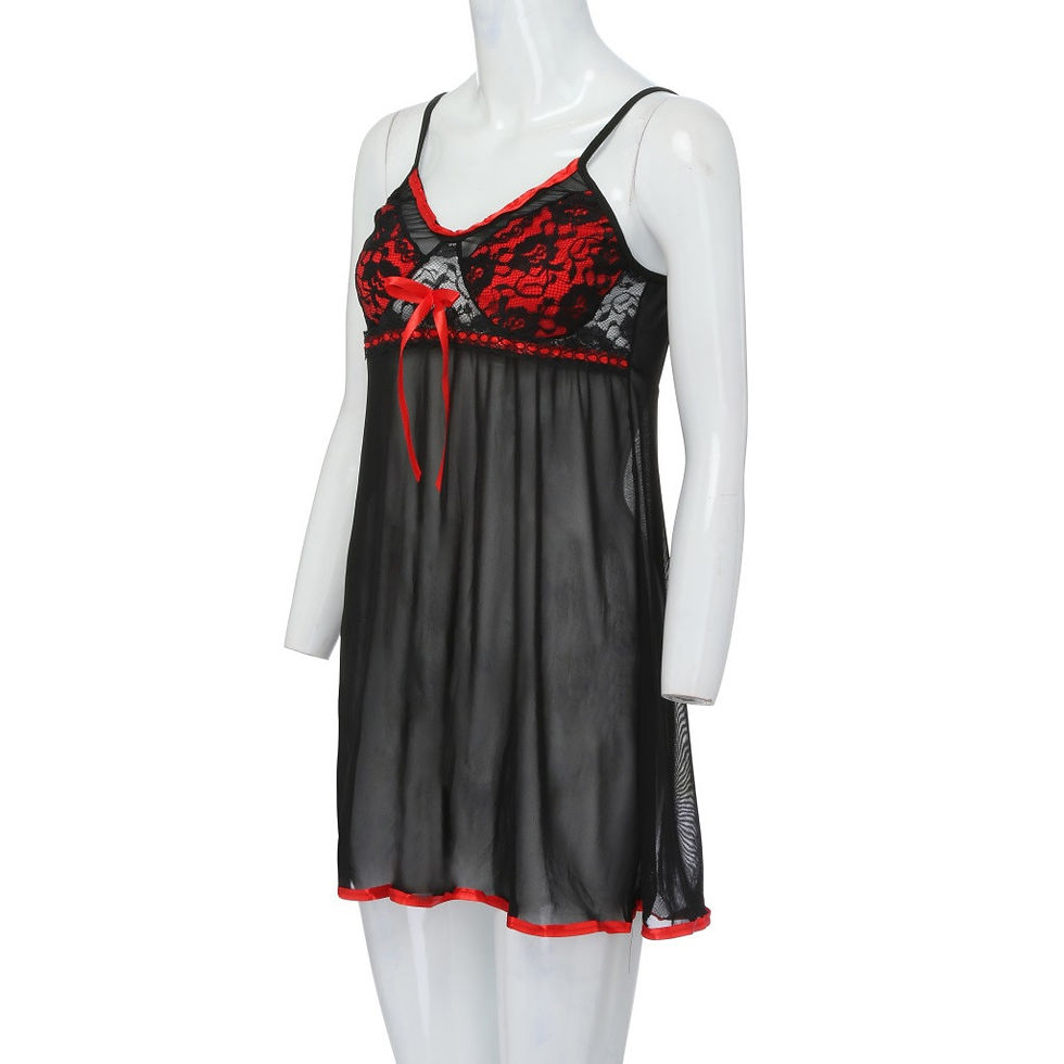 Thumbnail: Women's Night Short Plus Size Dresses Nightgown Satin Silk Lace Lingerie Pajama
