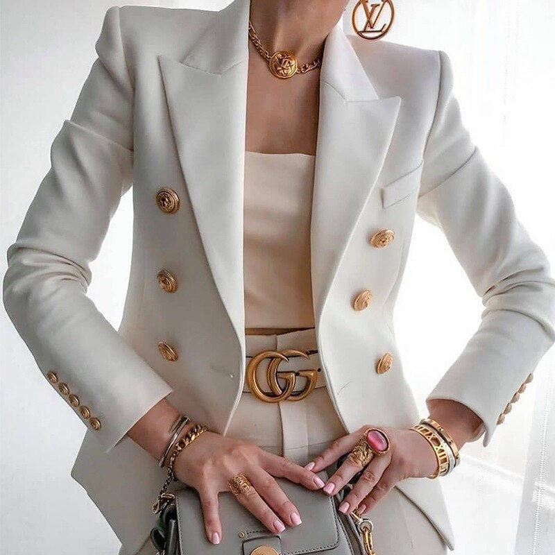 Μικρογραφία: 2022 NEW Spring Commuter Office Women's Suit Jacket One Piece Slim Solid