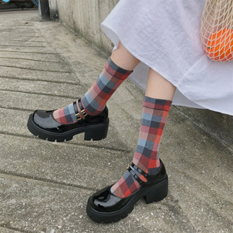 Thumbnail: Women's Platform High Heels Shoes Female Pumps Mary Janes Casual