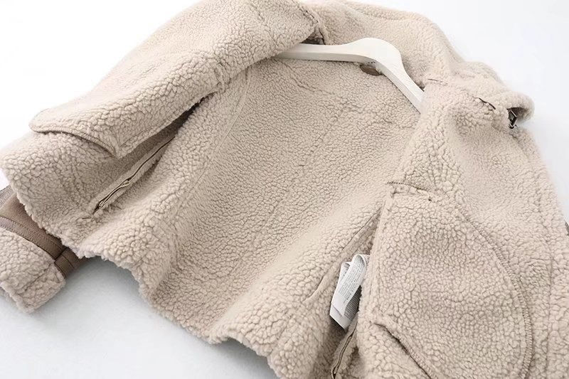 Thumbnail: Fleece Autumn And Winter Suede Fur Jacket Motorcycle