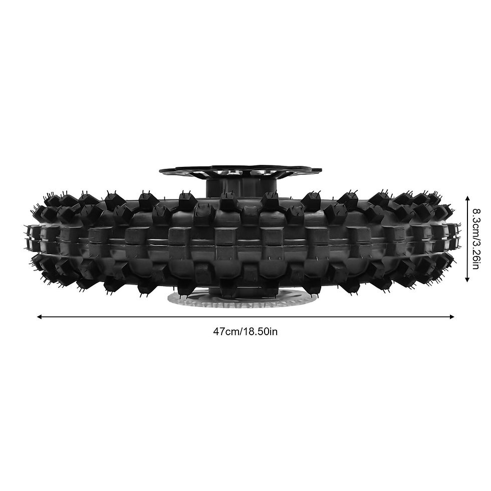 Miniatura: 12-Inch Rear Wheel Assembly for 70cc/110cc Dirt Bike - 80/100-12 Tire Rim & Spr