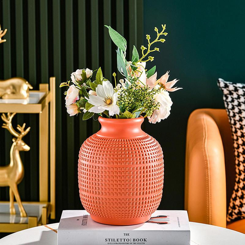 Miniatúra: Imitation Ceramic Vase Nordic Modern Centerpiece Floral Vase Unbreakable Flower