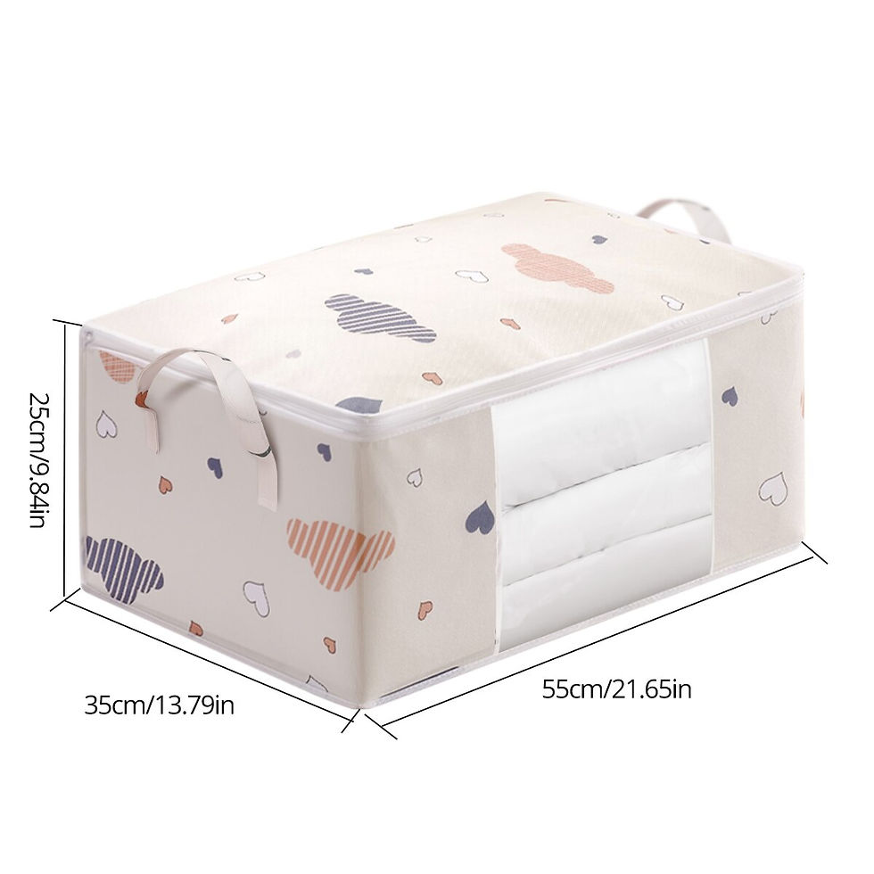 Thumbnail: Large Capacity Clothes Storage Bag Organizer With Reinforced Handle Suitable Fo