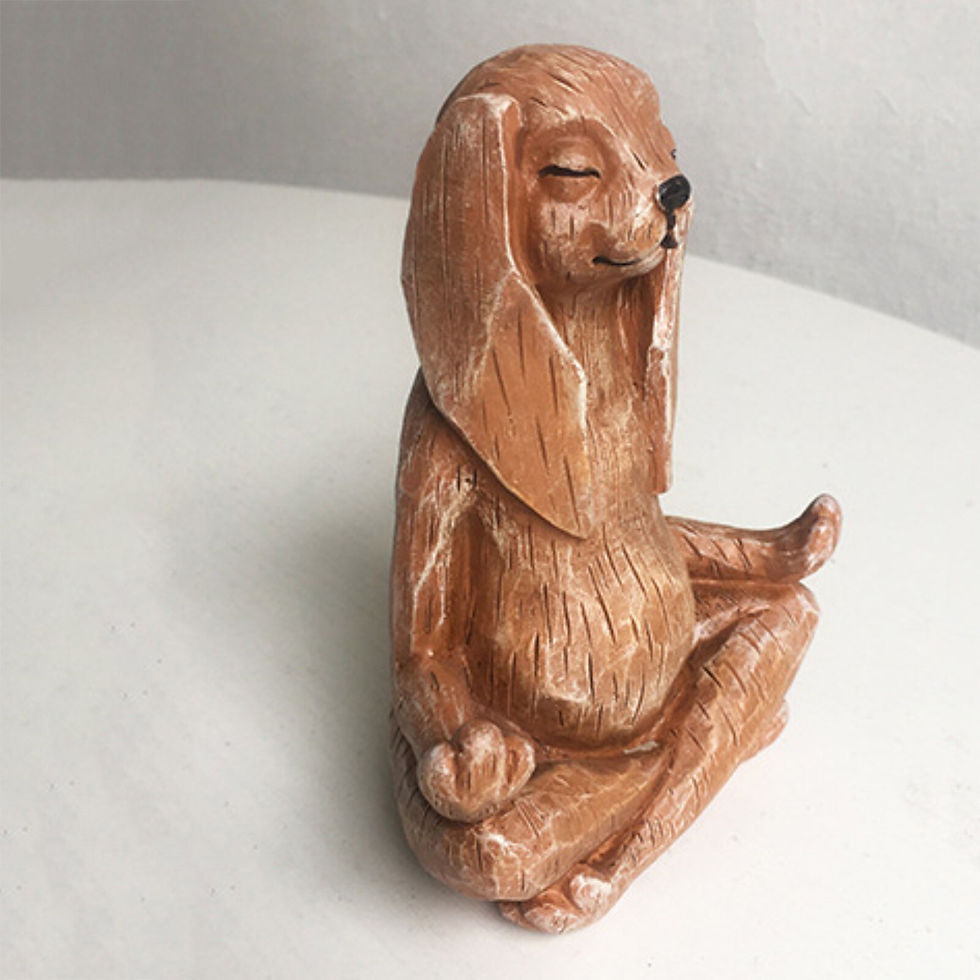 Miniatura: New In Rabbit Buddha Meditation Dog Garden Decoration Statue Yoga Meditation