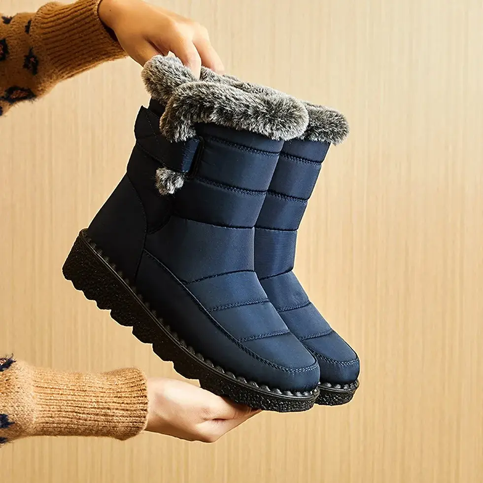 Thumbnail: Waterproof Winter for 2023 New Faux Fur Long Platform Snow Warm Cotton Couples