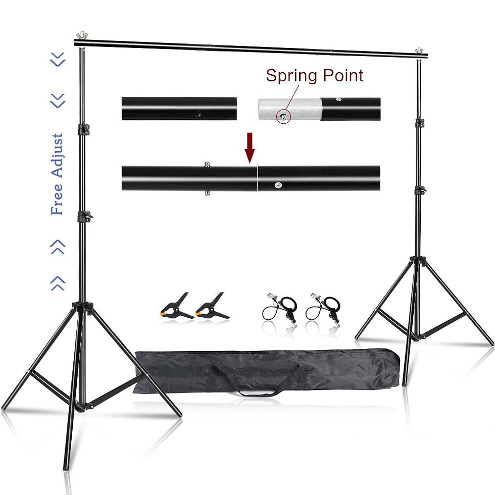 ภาพขนาดย่อ: 2.6x3M/8.5x10ft Photo Video Studio Backdrop Background Stand, Adjustable Telesc