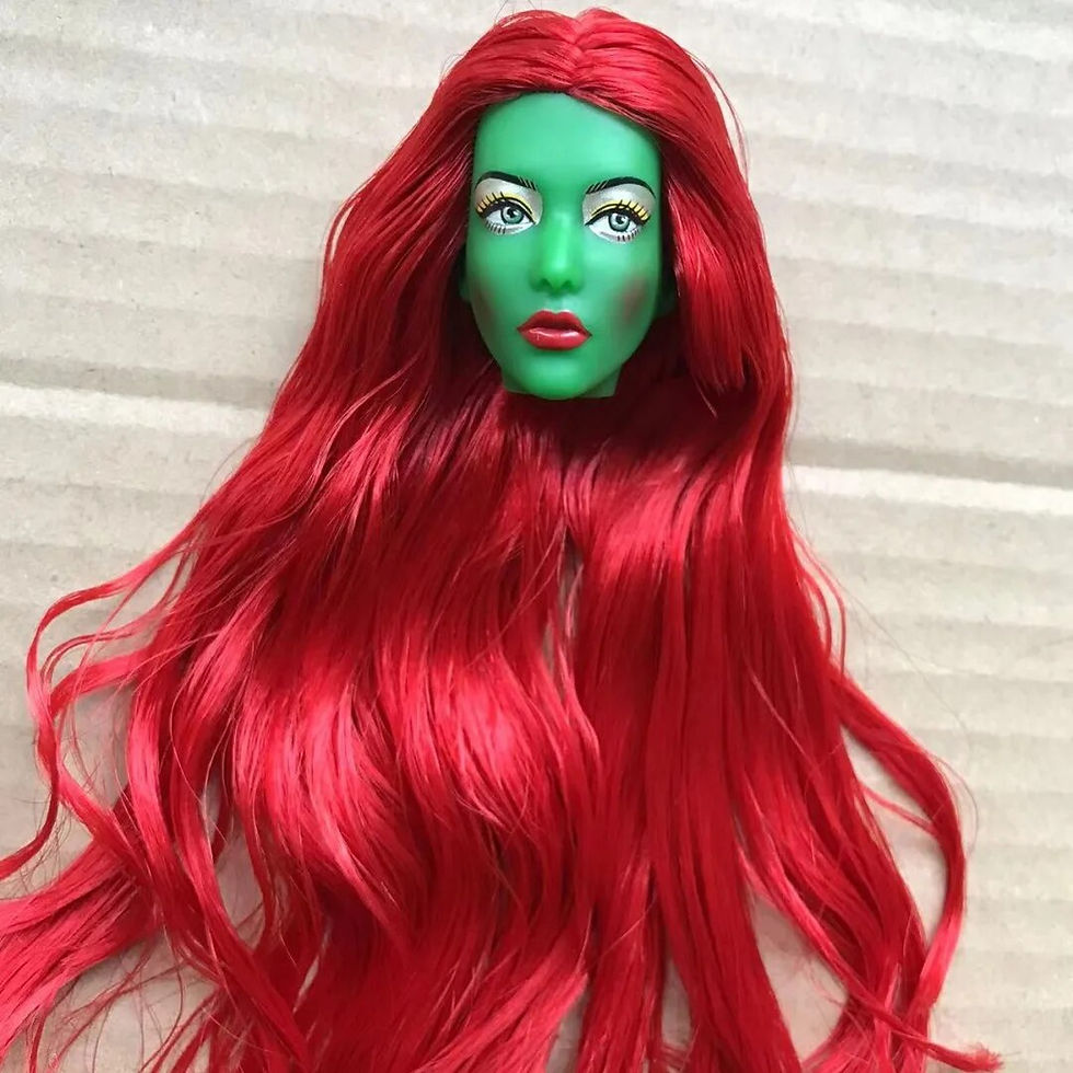 Sīktēls: MENGF Blue Green Skin Body Heads DIY Dressing Doll Toys Figures 1/6 Doll Super