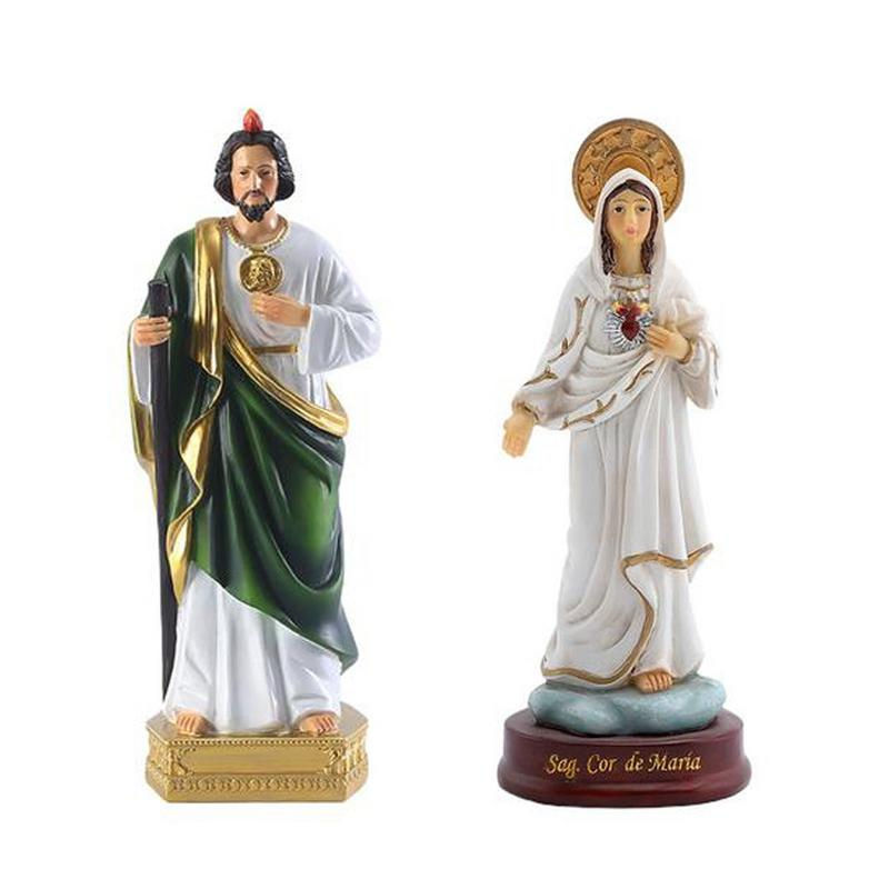 Thumbnail: Jesus Virgin Mary Statue Resin Christianity Sculpture Exquisite Atmosphere Art