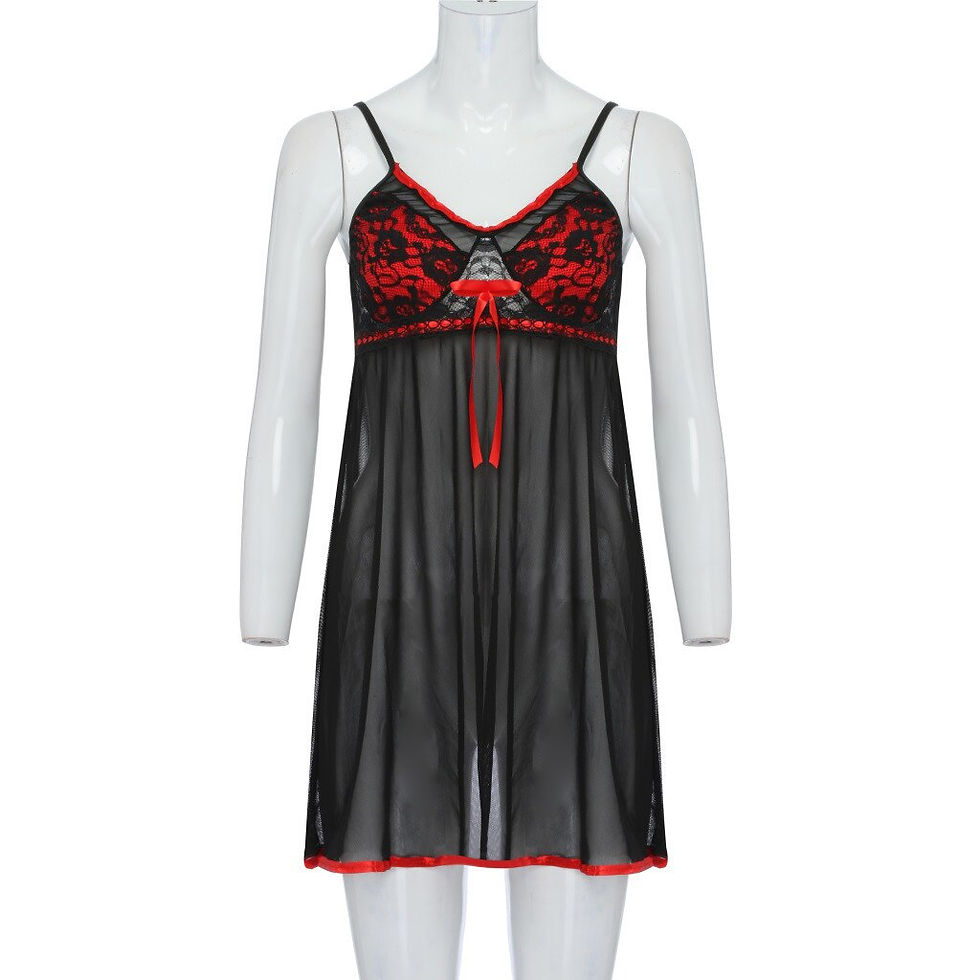 Thumbnail: Women's Night Short Plus Size Dresses Nightgown Satin Silk Lace Lingerie Pajama