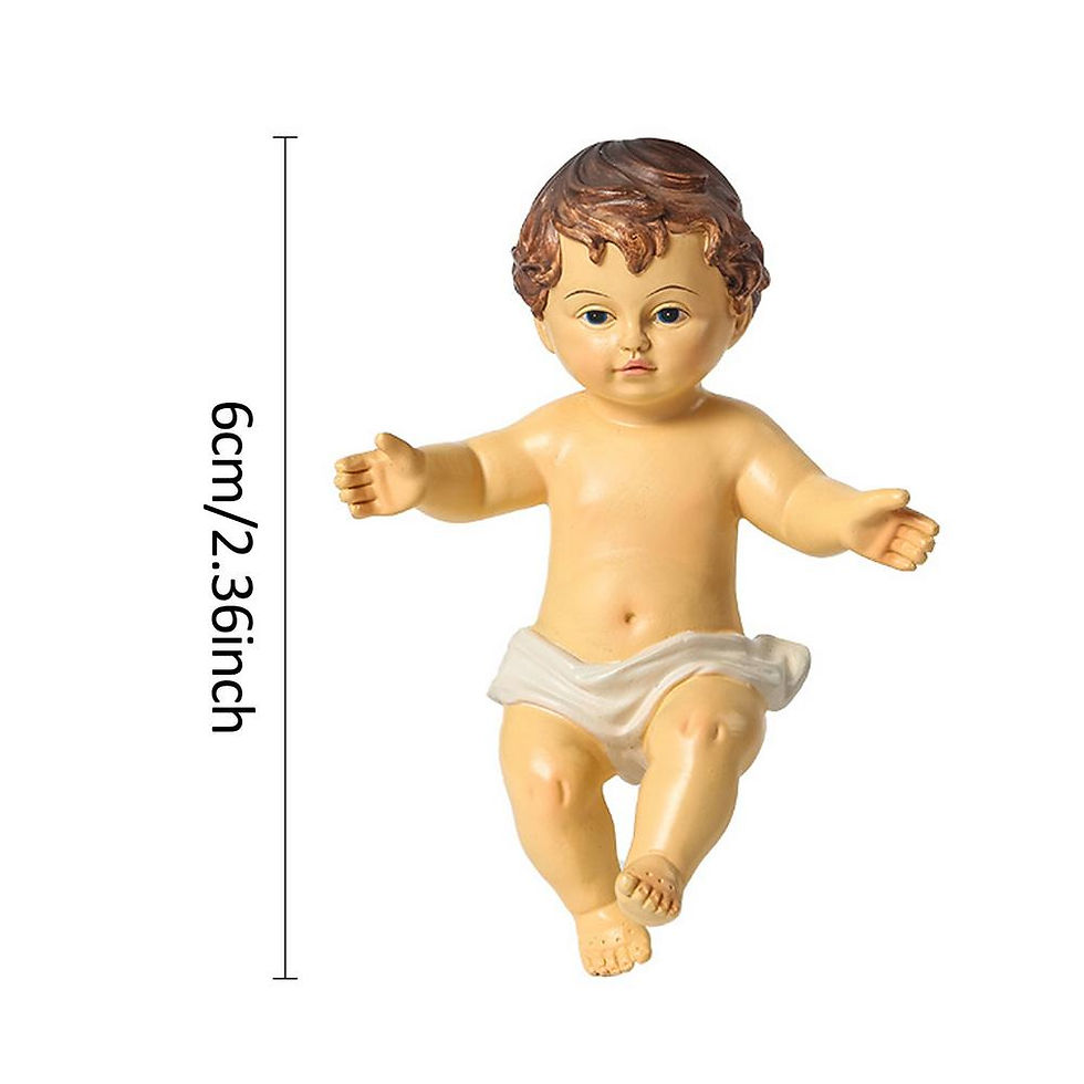 Thumbnail: Children's Religious Nativity Resin Figure Small Baby Jesus Doll For Christmas