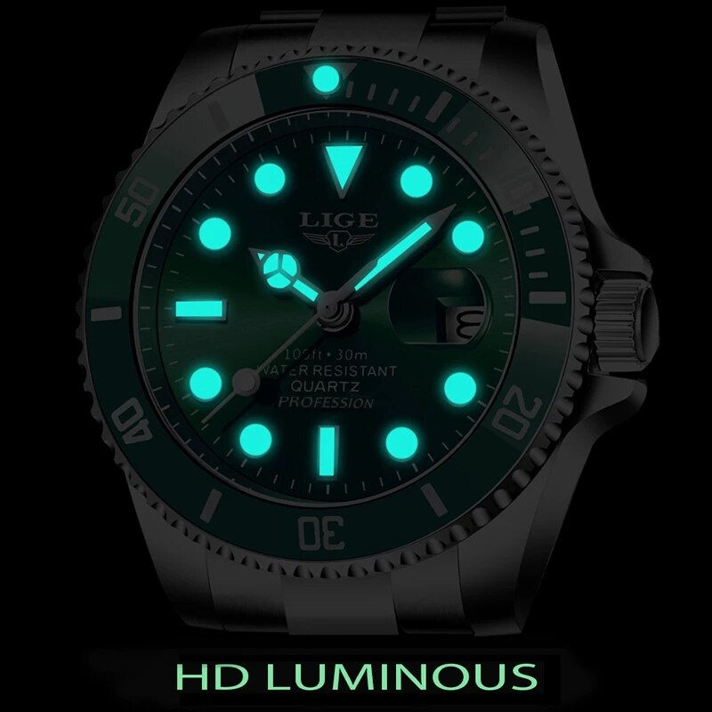Miniatura: 2023 Top Brand Luxury Fashion Diver Watch Men 30ATM Waterproof Date Clock Sport