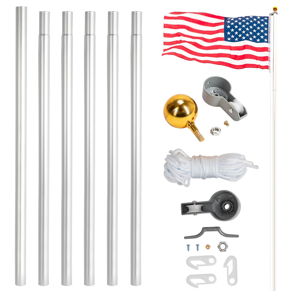Pikkukuva: 20/25Ft Height Solemn Outdoor Decoration Sectional Halyard Pole US America