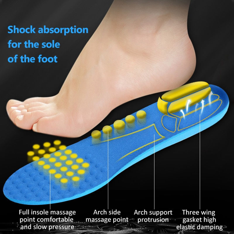 Miniatúra: 2022 New Memory Foam Insoles For Shoes Sole Deodorant Breathable Cushion Runnin