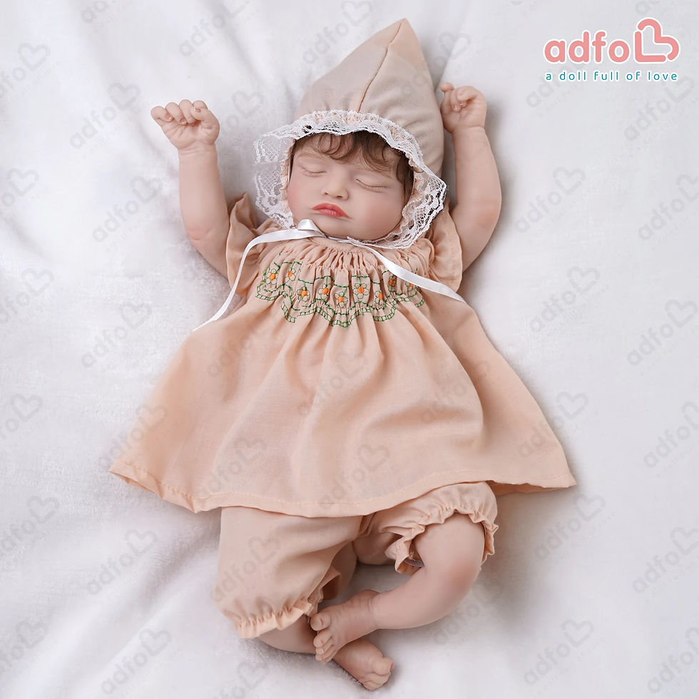 Thumbnail: ADFO 51cm Bebe Reborn Dolls Sleeping Rosalie with Rooted Eyelashes Lifelike New