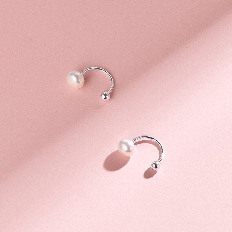 Thumbnail: ROXI Natural Freshwater Pearls Stud Earrings for Women 925 Sterling Silver C sh