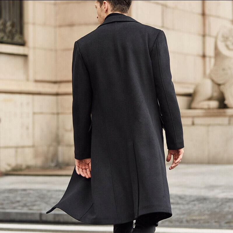 Thumbnail: Korean Trend Men's Loose Casual Single-breasted Overcoat Autumn Winter Fashion