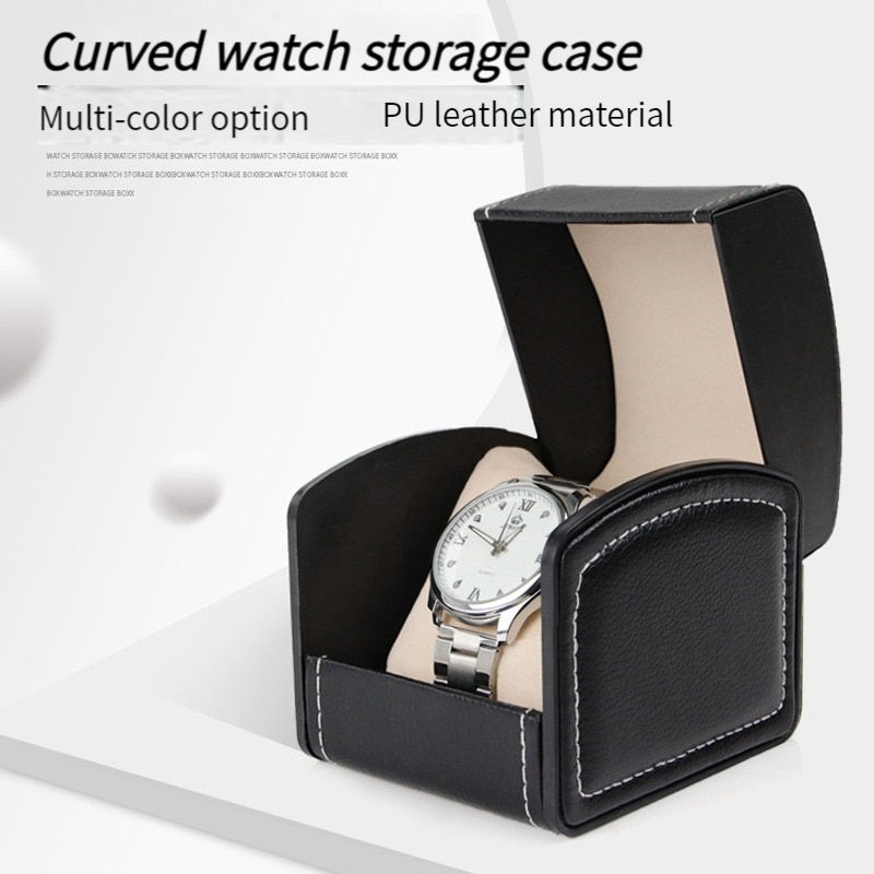 Thumbnail: AVESON Watch Box Holder Organizer, PU Leather Travel Jewelry Bracelet Storage G