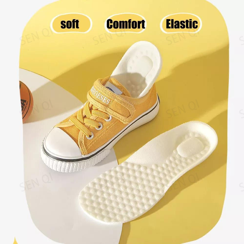 A Pairs Kids Memory Foam Insoles Children Orthopedic Breathable Flat Foot Arch