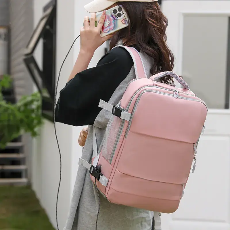 Thumbnail: Women Travel Backpack Water Repellent Daypack Teenage Girls USB Charging Laptop