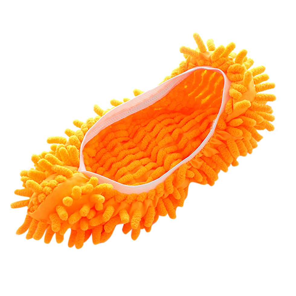 Thumbnail: Chenille Dust Mop Slippers Home Floor Cleaning Lazy Mopping Shoes Water Uptake 