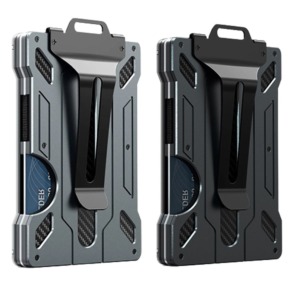 Küçük resim: Wallet For Men Outdoor Card Holder Practical Tactical Magsafe Aluminum Fashion