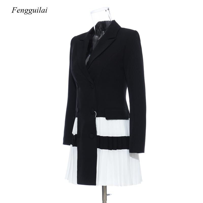 Miniaturbild: Fashion Black Suit Coat Women's New Design In Spring 2021 Elegant Double Breast