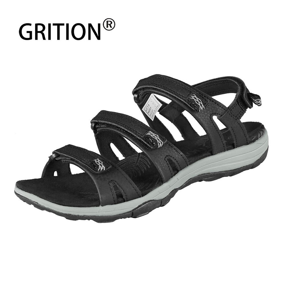 Thumbnail: GRITION Women Sandals Summer 2020 Flat Casual Sturdy Comfortable Sandals