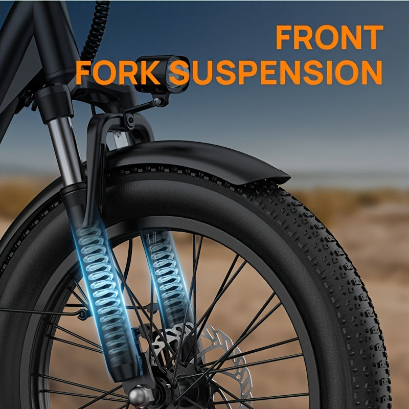 Thumbnail: 1000W E20 Electric Bike | 48V 13Ah Removable Battery, 20MPH, 20''X3" Fat Tire, 