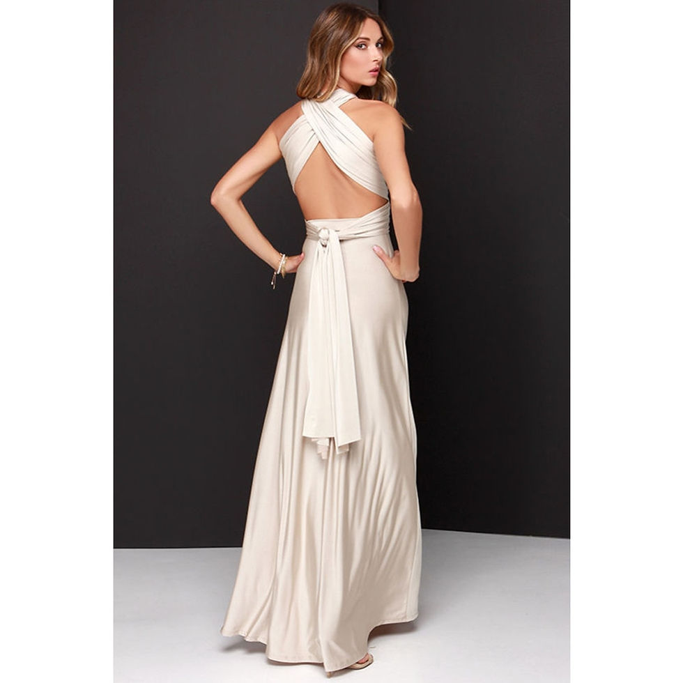 Miniatura: Cute Women Multiway Wrap Convertible Boho Maxi Club Red Bandage Long Dress Part