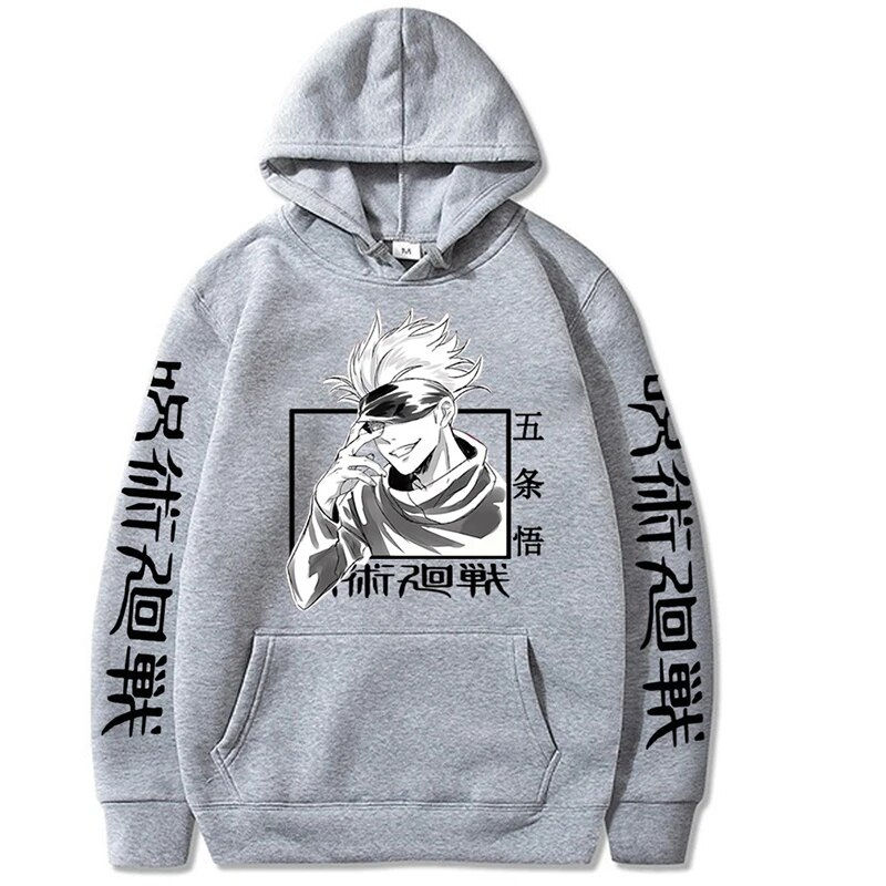 Thumbnail: Japan Anime Jujutsu Kaisen Gojo Satoru Plus Size Hoodie Men Women Sweatshirt Ca