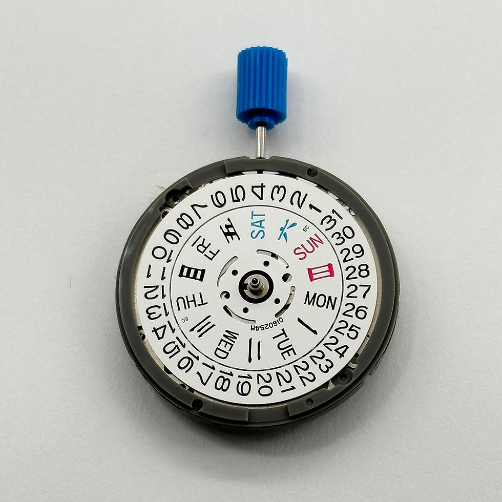 Imej kecil: Japan Genuine NH36A Automatic Movement White Day-Date 3:00 Crown at 3.0/3.8 O'C