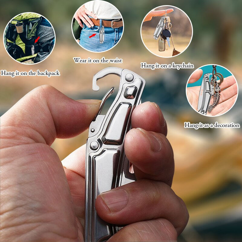 Pocket Folding Fruit Knife, Stainless Steel Outdoor Knife with Non-slip Handle