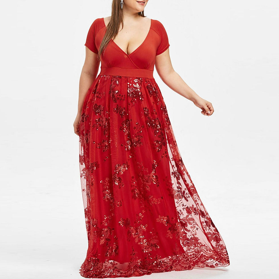 Miniaturebillede: New Maxi Dresses For Women Plus Size Bohemian Beach Summer Sundress V-Neck Shor
