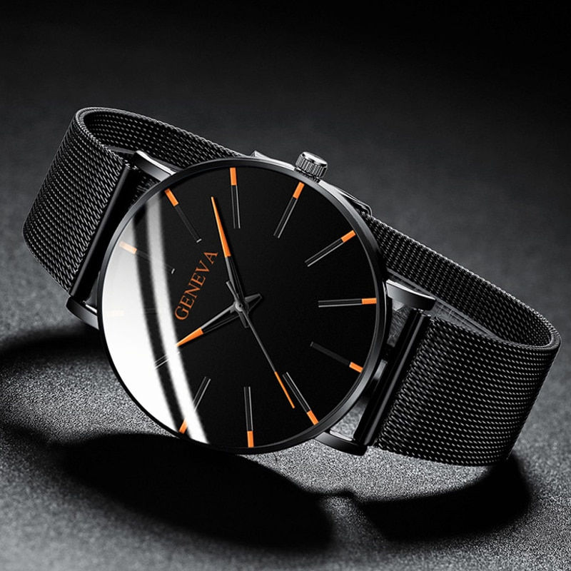 Thumbnail: reloj hombre 2023 Watch Men Minimalist Ultra Thin Watches Men's Fashion Stainle