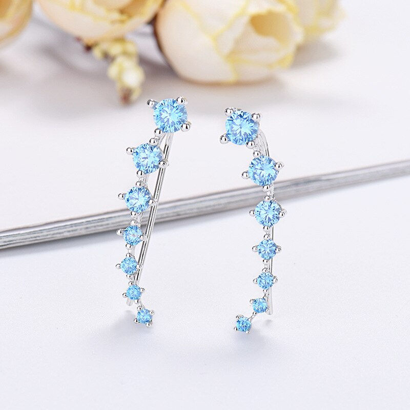 Thumbnail: Sparkling Colorful Zircon Ear Clip Without Piercing Earrings for Women Girls Si
