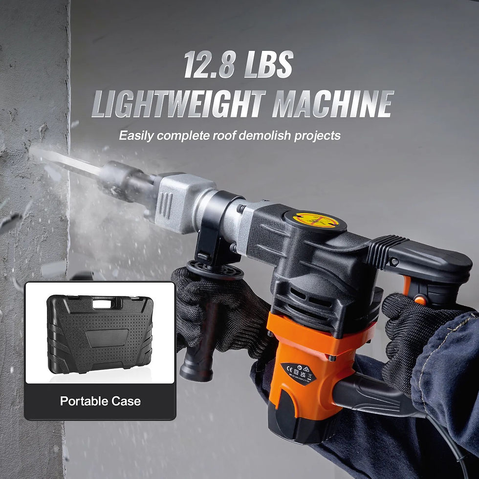 Thumbnail: VEVOR 1400W Demolition Jack Hammer Electric Jackhammer Heavy Duty 2900 BPM Conc
