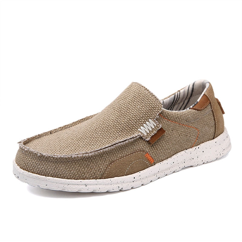 Miniaturebillede: Summer Breathable Canvas Shoes Men Loafers Slip On Light Sneakers Comfty Casual