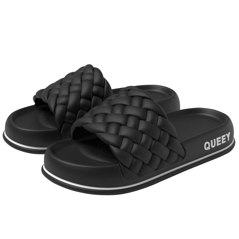 Miniatura: Summer Women Thick Slippers Sole Beach Slides Bathroom Anti-Slip Soft Sandals F