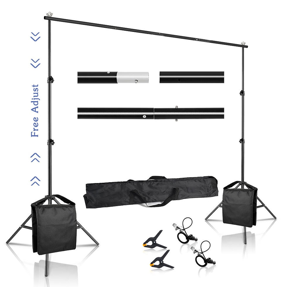 Miniatiūra: 2.6x3M/8.5x10ft Photo Video Studio Backdrop Background Stand, Adjustable Telesc