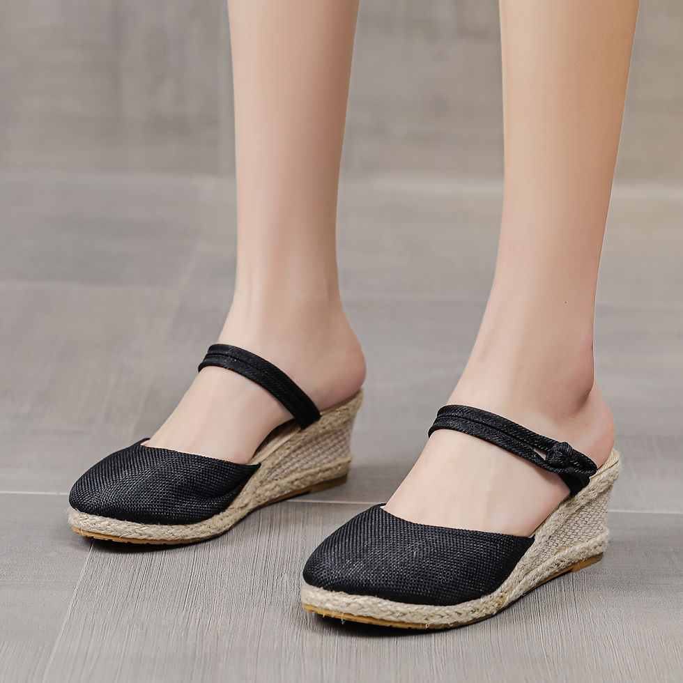 Thumbnail: Women Summer Round Toe Sandals Solid Casual Wedges Shoes For Women