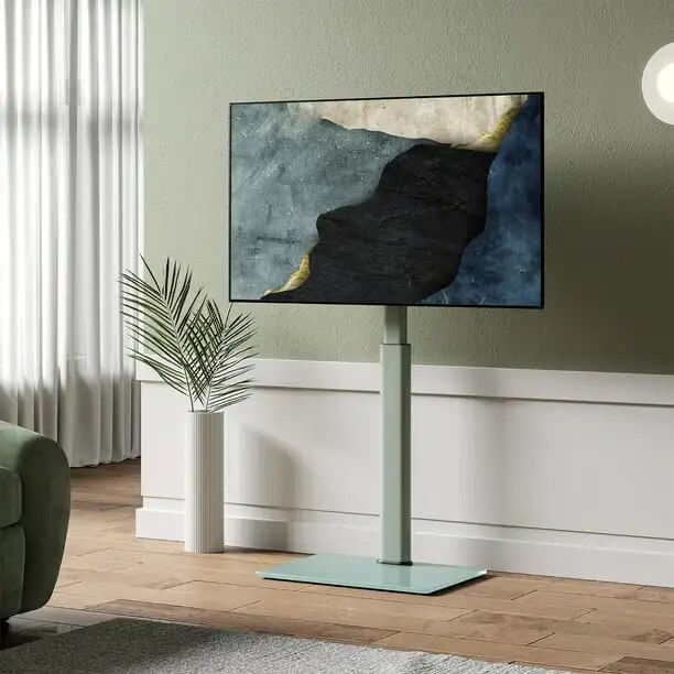 FITUEYES Universal TV Stand Base with Swivel Mount, Corner Floor TV Stand for 3