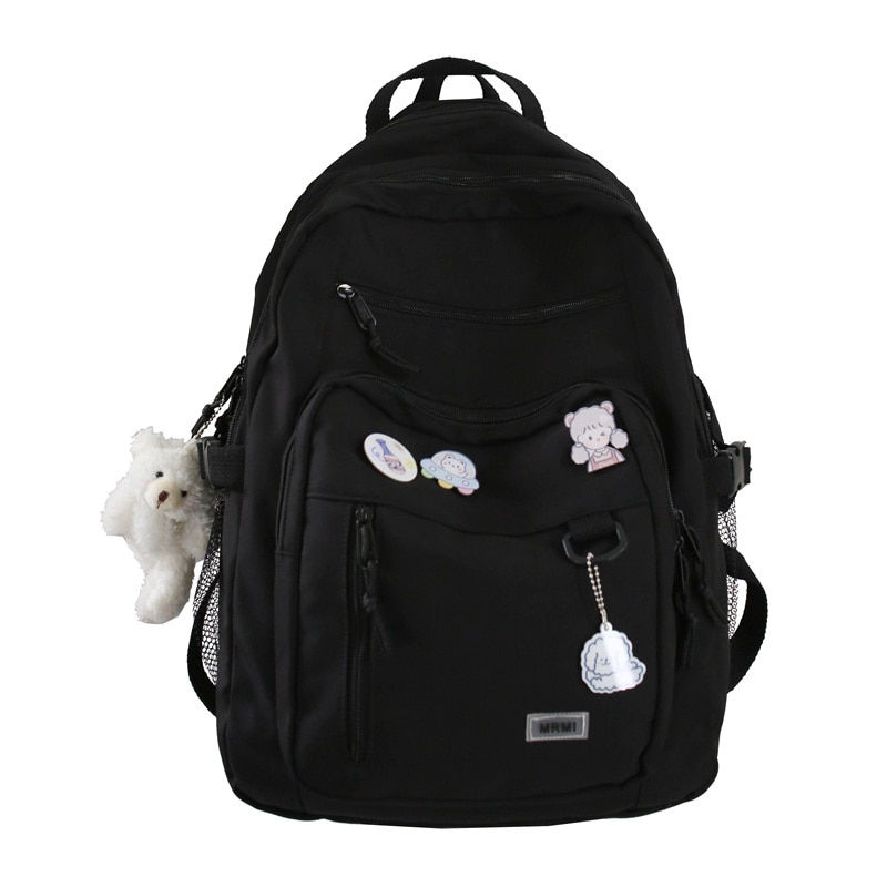 Fashion Big Student Backpack NEW Badge Rucksack Girls School Bag High Capacity
