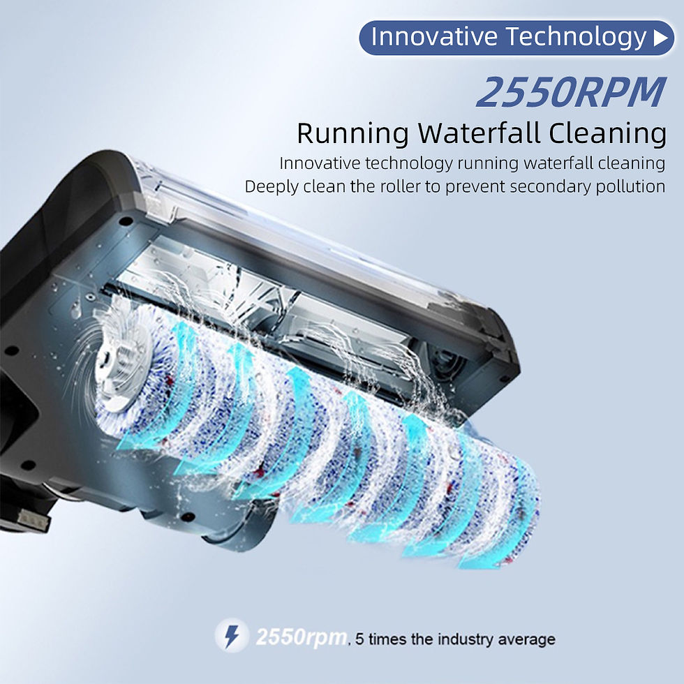 Miniatura: Tinsol VW2203 Cordless Wireless Wet Dry Smart Mop Washing Vacuum, 15000Pa Sucti