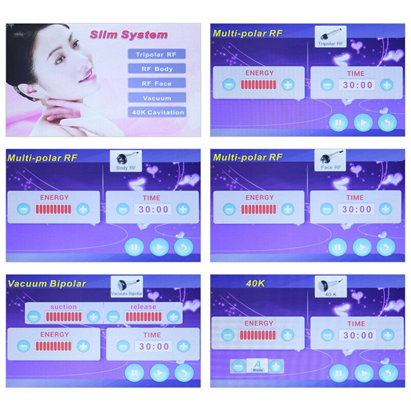 Thumbnail: 5 in 1 Ultrasonic Cavitation Machine Radio Frequency Skin Tightening Device