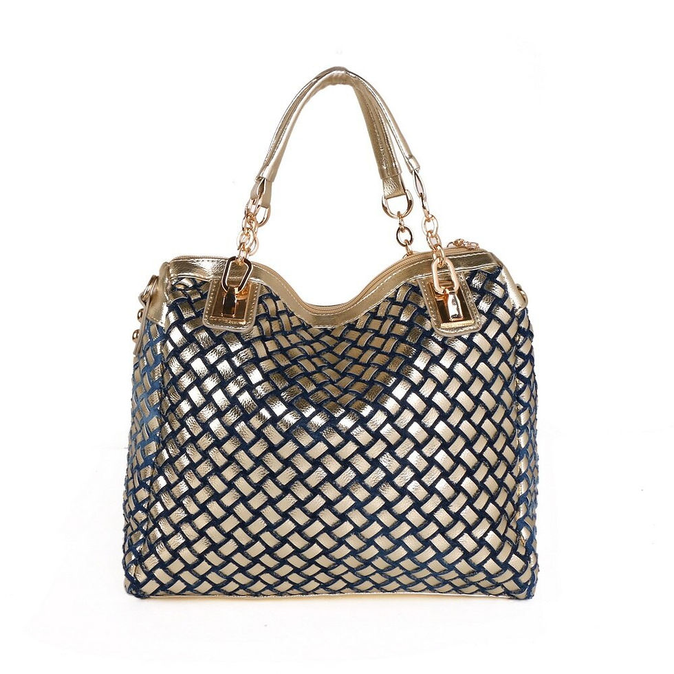 Thumbnail: New in Fashion Designer Denim Women Tote Bag with Diamond Jeans Handbag