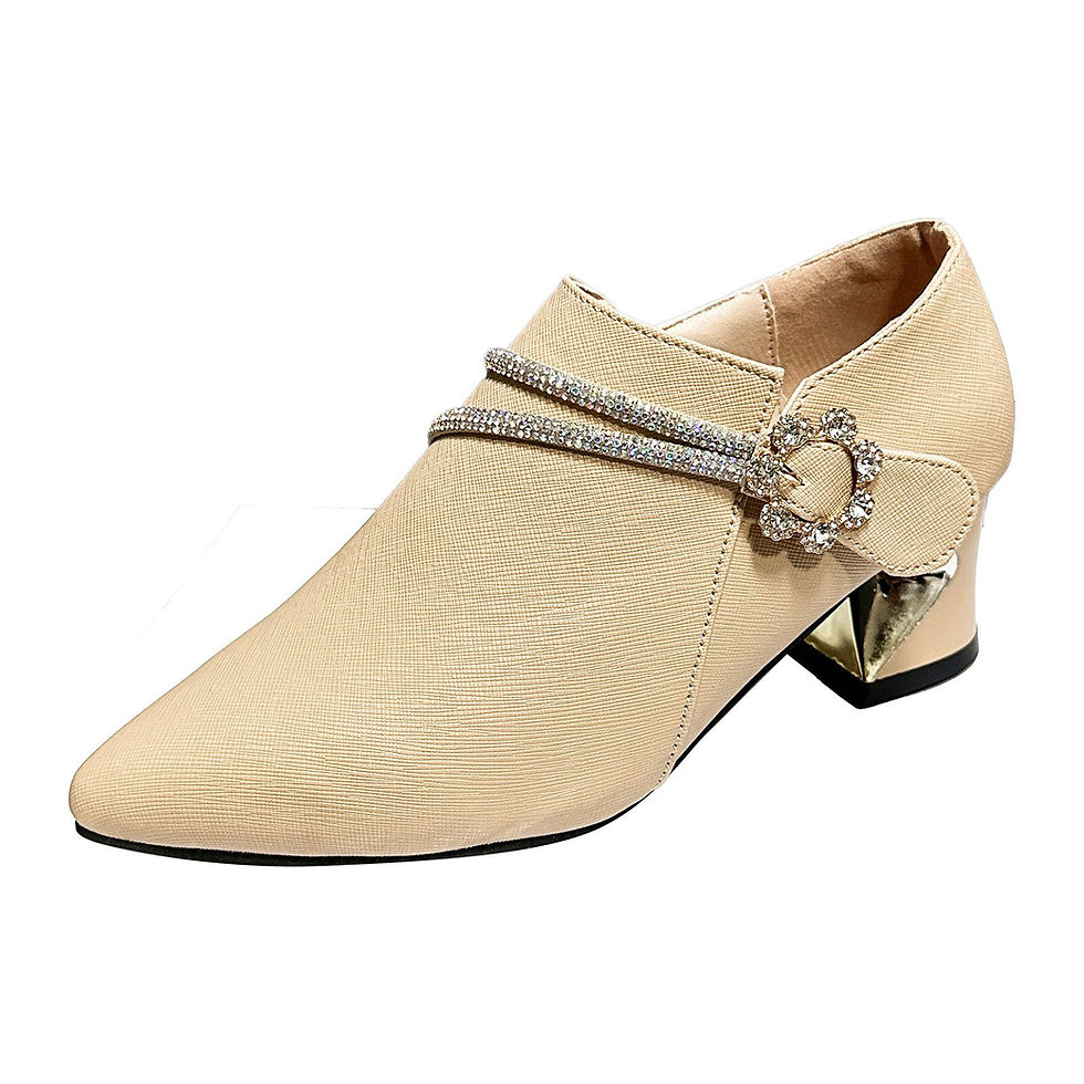 Thumbnail: Womens Dress Casual Shoes with Short Heel Fashion Women's Pointed Thick Heel Se