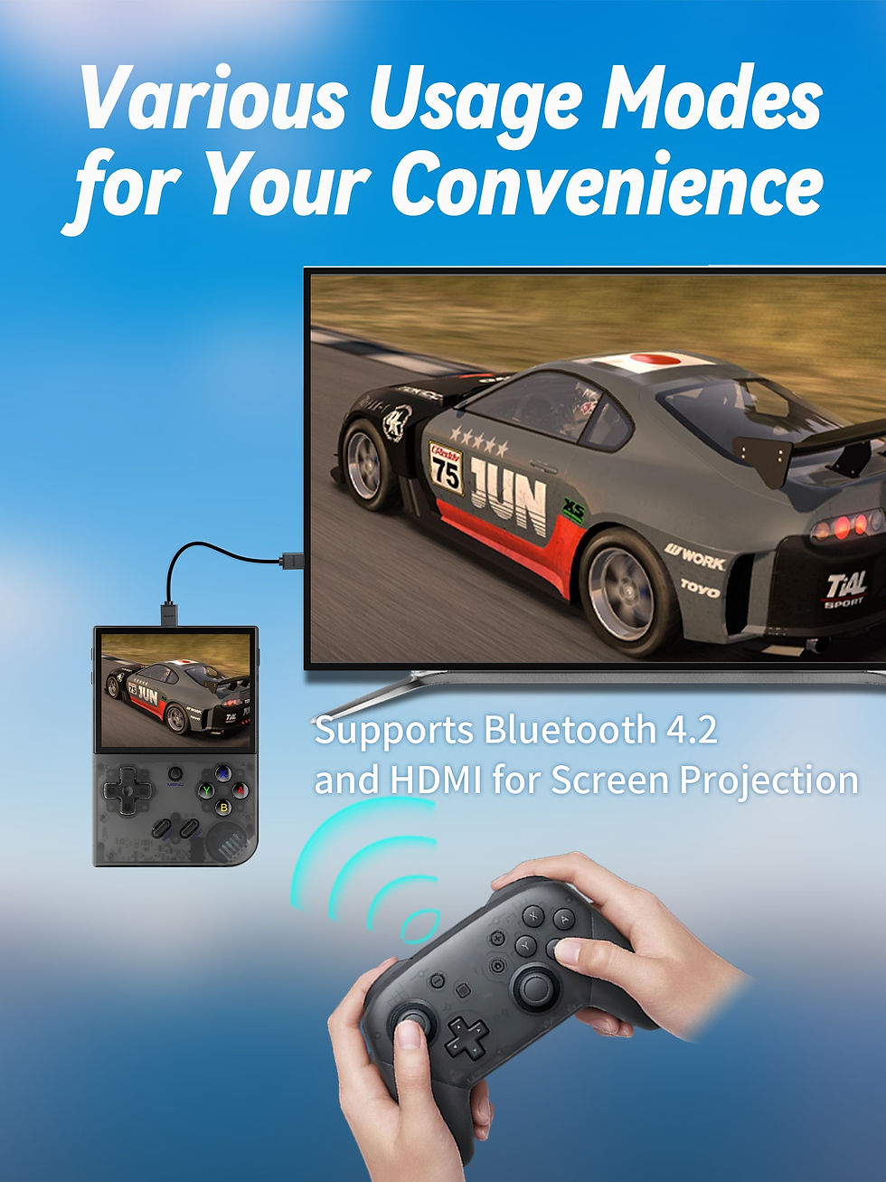Thumbnail: ANBERNIC RG35XX/RG35XX PLUS Handheld Game Player  3.5″ IPS 640*480 Screen Porta