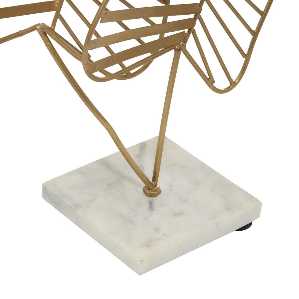 Thumbnail: Iron Glam Gold Metallic Fern Leaf Table Top Decors 11"W X 17"H Home Decor Home